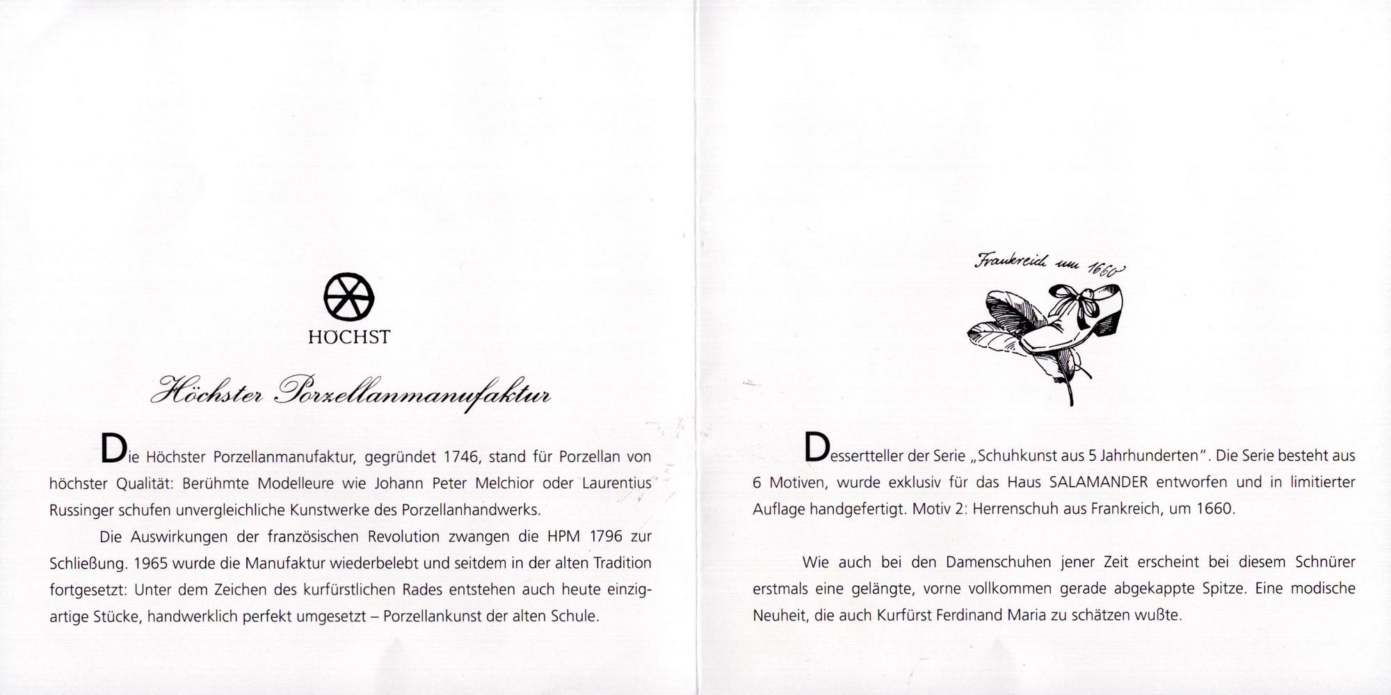 Höchst Salamander Porzellan